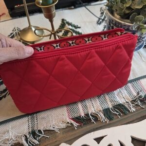 Quilted Red Women's Clutch